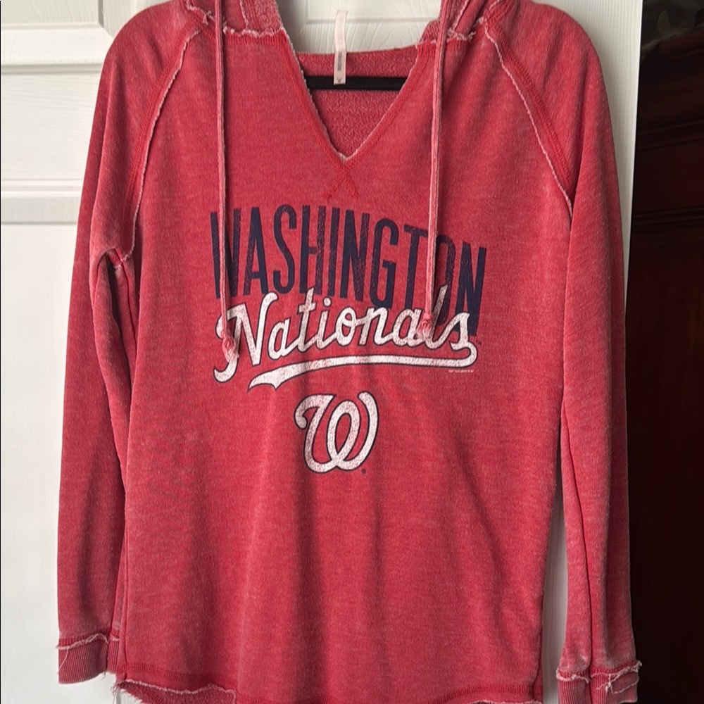 Washington Nationals Women's Red Long Sleeve Sweatshirt